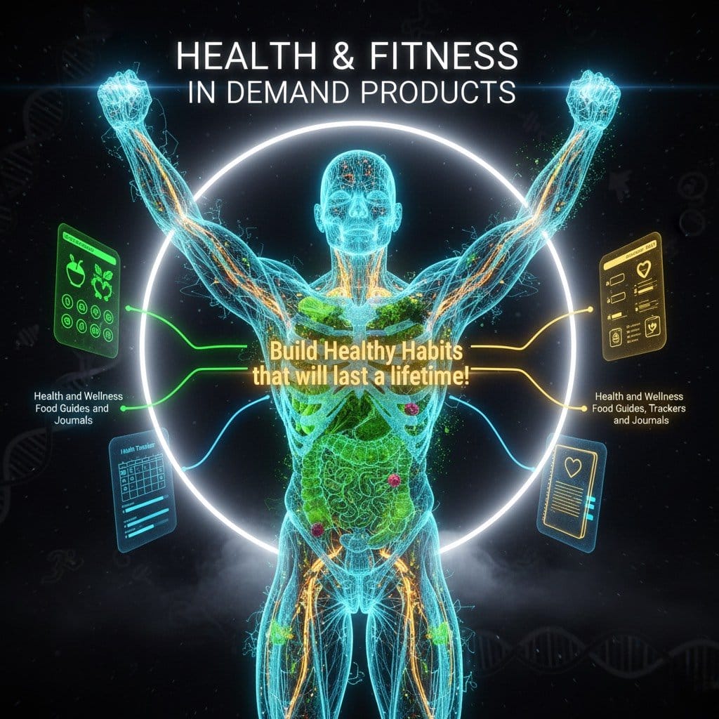 Resell-Ready Health & Fitness Pack: PLR Ebooks, Planners & Guides (100% Done For You)