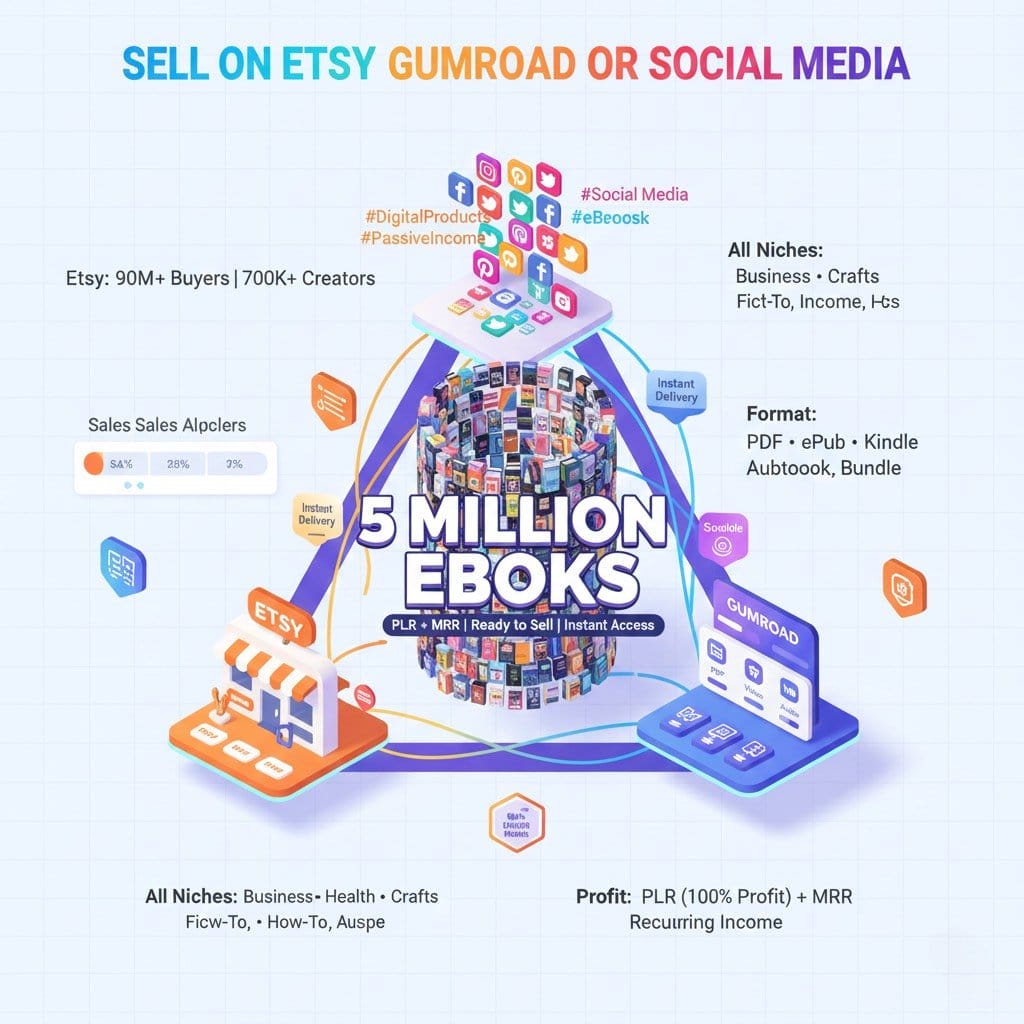 Ultimate Resell Bundle: 5 Million PLR eBooks for Passive Income & Financial Freedom (MRR Included) - Image 2