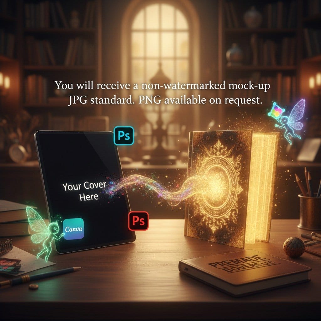 Mystery eBook Mockup, Thriller eBook Cover, Blank iPad mock, Bookstagram Advertising, Canva with MRR & PLR - Image 3