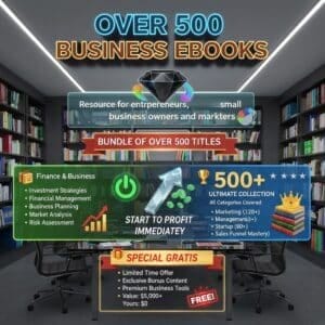 Business eBooks Bundle: 500+ Premium Titles with PLR Rights | Includes a Free Business Emails Pack